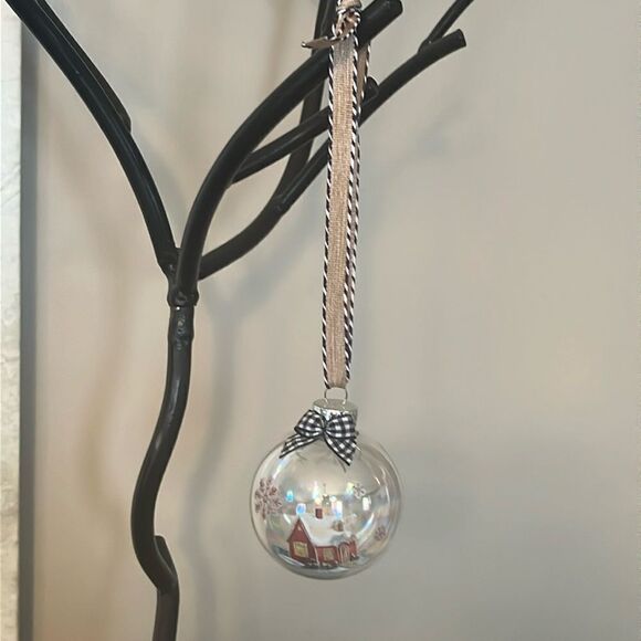 Upcycled Clear Glass Ornaments 3 Different Christmas Balls house, Santa and tree - Picture 8 of 15